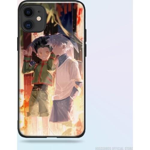 Killua Zoldyck Gon Freecss HxH Soft Silicone Glass for iPhone SE 6 6s 7 8 Plus X XR XS 11 12 Mini Pro Max Phone Case Cover Shell