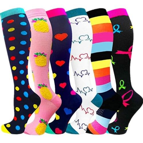 Nurse Compression Sock Running 6 Pairs Nurses Compression Sports Sock Medias De Compresion Chaussette De Compression