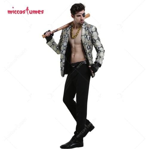 Ryu Ga Gotoku Yakuza Goro Majima Snakeskin Suit Jacket Cosplay Costume