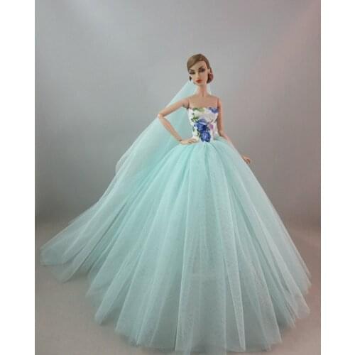 New Genuine handmade princess for barbie doll wedding dress gowns barbie dresses for dolls barbie clothes accessories outfits