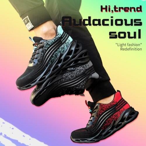 ZEEKSON Thick-soled All-match Trend Sports Mens Casual Running Shoes Breathable Shoes Increased Female Work Safety Shoes