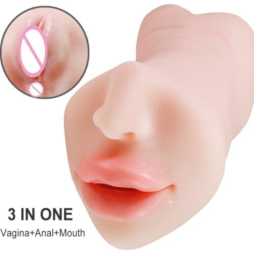 Sexy Lips Deep Throat Mouth Blowjob Male Masturbator Oral Masturbation Vagina Pocket Pussy Aircraft Cup Sex Toys For Men