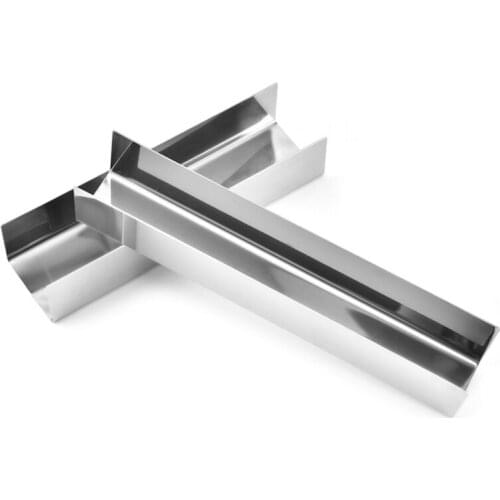 Stainless Steel Square Billet Mold with Removable tip - Square Bottom - 30 x 8 x 6.5 cm