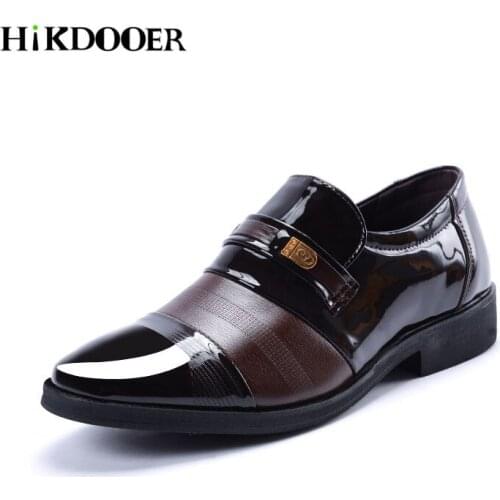 New Arrival Men Formal Slip On Shoes Pu Leather Flat Shoes Top Quality sapato social masculino Male Business Shoes