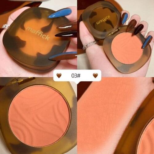 Single Color Blush Makeup Palette Mineral Powder Red Rouge Lasting Natural Cream Orange Peach Pink Cheek Tint Face Blusher