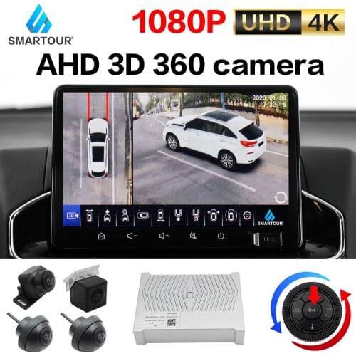 SMARTOUR AHD 1080P 3D 360 Degree Bird View Panorama System Cameras Car Parking Surround View Video Recorder DVR Monitor UHD