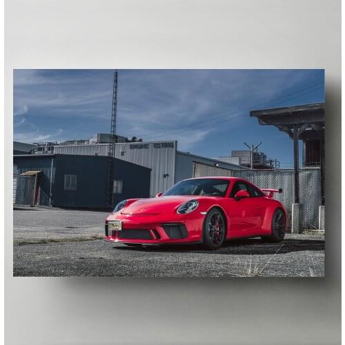 Modern Art Print Poster Supercar Tuning Porsches GT3 Red Car Wall Picture Canvas Painting for Living Room Decor