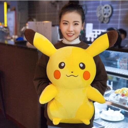 35/45/65cm TAKARA TOMY Pokemon Pikachu Plush Toys Stuffed Toys Japan Movie Pikachu Anime Dolls Christmas Birthday Gifts for Kid