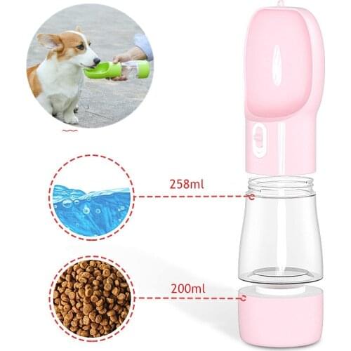 Portable Pet Dog Water Bottle for Dogs Multifunction Dog Food Water Feeder Drinking Bowl Puppy Cat Water Dispenser Pet Products