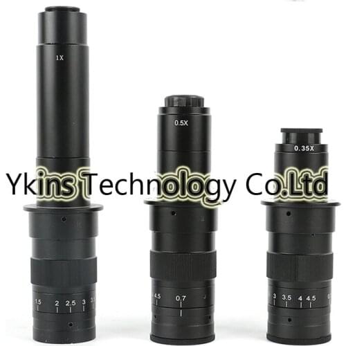 Adjustable 10X - 180X 300X Zoom C-mount Lens 0.7X~4.5X Magnification 25mm C-mount For CCD CMOS Industry Video Microscope Camera