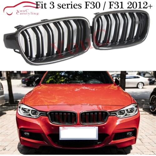 F30 Carbon Fiber Kidney Grille for BMW 3 Series F30 F31 2012 - 2018 Sedan Hatchback 320i 328i 330i 335i Replacement Grille Mesh