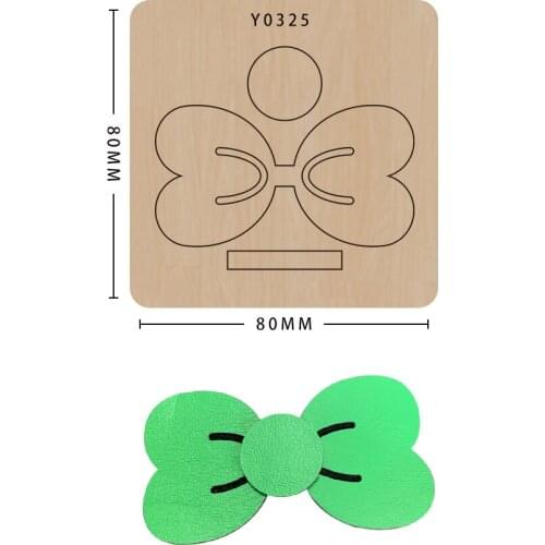 Bow Hairpin Wood Knife Mold DIY Bow Hair Clip Scrapbooking Decorative Mould Template Suitable For Sizzix Big Shot Machine