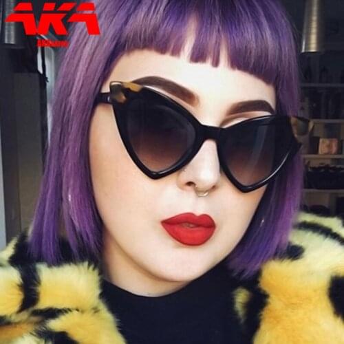 AKAgafas Cat Eye Oversized Sunglasses Women 2021 Vintage Glasses Women Brand Designer Eyewear for Women/Men Luxury Gafas De Sol
