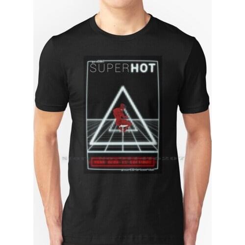 Superhot Poster T Shirt 100% Pure Cotton Superhot Super Hot Super Hot Superhot Super Hot Computer Computer Game Video Game