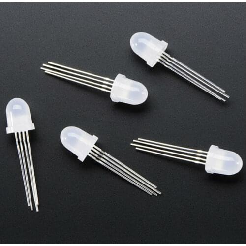 APA106 F8mm led chip APA106-F8;8mm round hat full color RGB LED APA-106 IC built-in inside;frosted,neo pixel Arduino led chip 5v