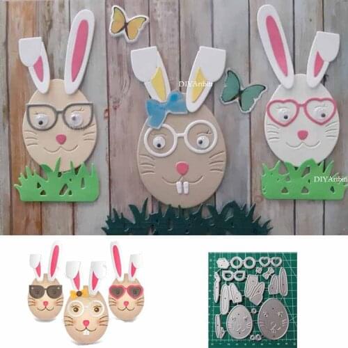 Easter Bunny Egg Cutting Dies Stencil Embossing 2020 Scrapbooking Photo Album Decoration Paper Craft Tag