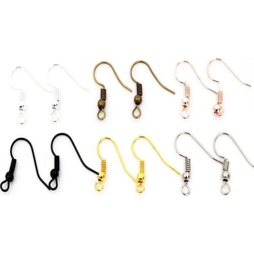 60pcs/lot 20x17mm DIY Earring Findings Earrings Clasps Hooks Fittings DIY Jewelry Making Accessories Iron Hook Earwire Jewelry