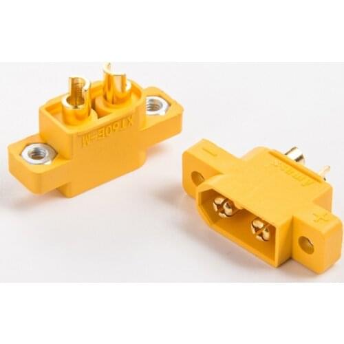 Yellow XT60E-M Mountable XT60 Male Plug Connector For RC Models Multicopter Fixed Board DIY Spare Part Remote Control Toy Parts