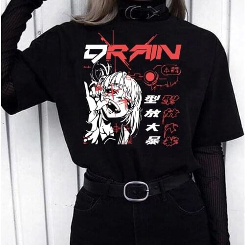 Goth Anime Tshirt Tee Aesthetic men T-shirt Punk Grunge Streetwear Ladies Gothic Top Manga T Shirt Harajuku Clothes Y2k Female