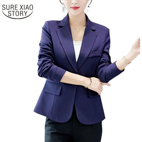 Spring New Arrivals Autumn Office Work Casual Black Red Grey Women Coat and Jackets Winter Long Sleeve Solid Women Jackets 5032