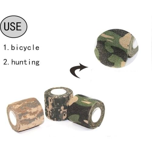 1 roll Outdoor Camouflage Waterproof Belt Rifle Self-Adhesive Non-Woven Camouflage Tape Wrapped Rifle Shooting