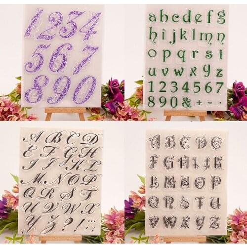 1Pcs 14*18CM Clear Seal Multifunction Photo Album Decor DIY Scrapbooking TPR Card Making Decorative Letters/Digital Pattern