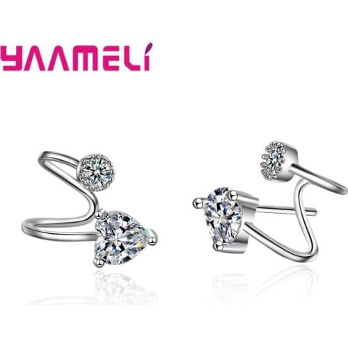 1 Piece Clip Earrings For Women Heart Shape Non Piercing Clips On Earring Boucle d'oreille femme 2019 bijoux