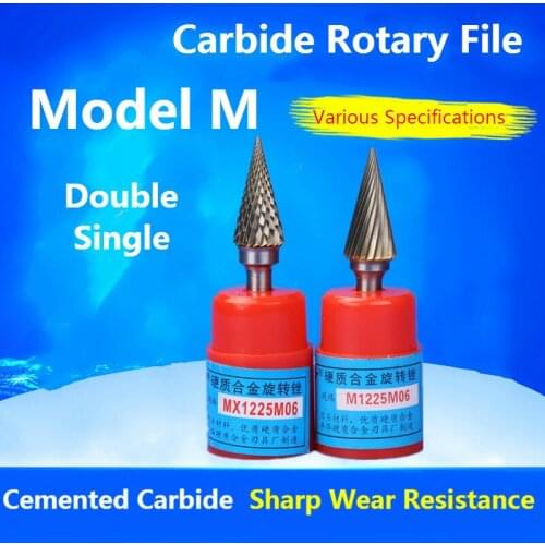 1pcs Model M shank diameter 6mm Tungsten Carbide Rotary File Milling Cutter Rotary Tool File