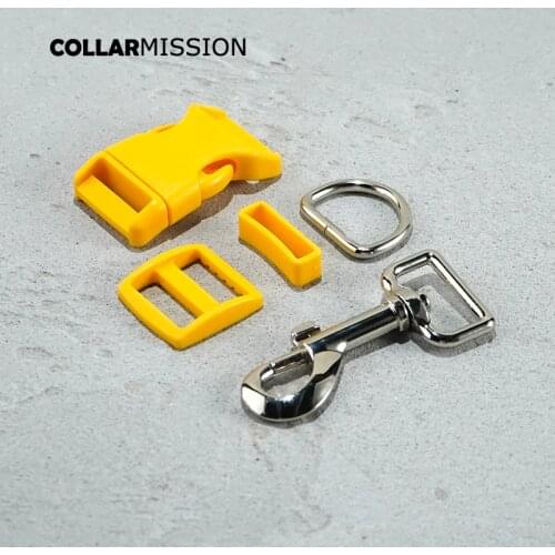 20pcs/lot(plastic buckle+Tri-Glid+square keeper+D ring+metal dog clasp)electroplating 25mm DIY dog collar accessories 17 kinds