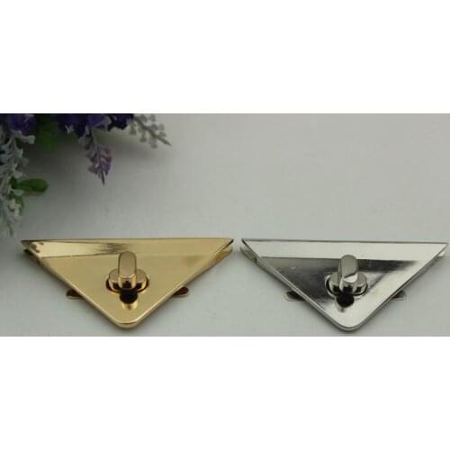 6pcs/lot DIY manual die casting twist lock mortise lock triangle lock bag bag lock hardware accessories