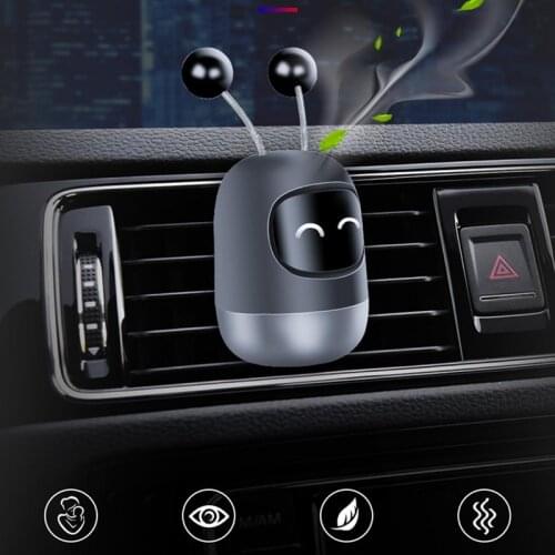 Car Perfume Air Freshener Cute Robot Auto Diffuser Solid Aromatherapy Air Vent Freshener For Car Interior Decor Accessories
