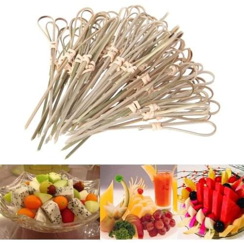 New Hot 50pcs Disposable Bamboo Picks Cocktail Toothpicks Cocktail Party Club Creative Fruit Food Picks Accessories