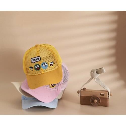 Summer Kids Net Caps New Cartoon Accessories Boys Girls Baseball Cap Travel Sunshade Toddler Baby Sun Hat Beach Visors 2-5 Years