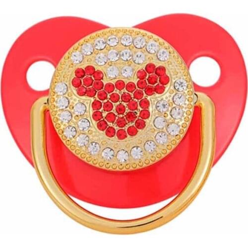 Bling Bling Baby Pacifier Diamond Soothing Dummy For 0-18 Month Baby Silicone Orthodontic Pacifier Quality Soft Soother Silicone