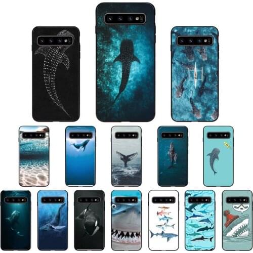 Ocean Whale Sharks fish Shark Phone Case For Samsung Galaxy S10E S20 Ultra S10 S21 S7 S8 S9 Plus S21Ultra S20FE