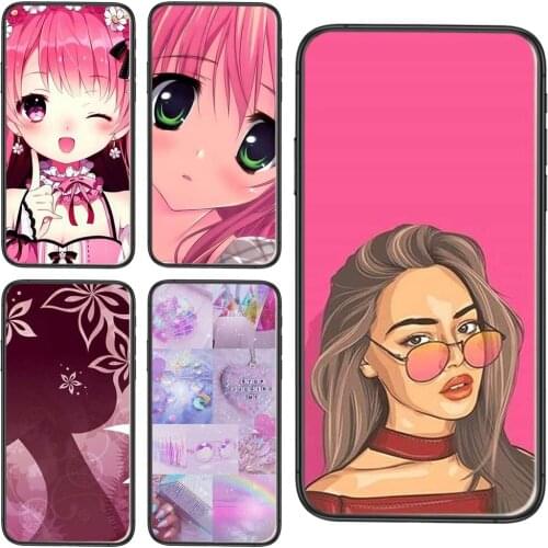 Lady Beautiful Young Lady Black Etui Pretty Cell Cover Silicone For Huawei Honor 8A 8C 8X 9 9A 9I 9X 10 10I 10X 20 20I 20S V10