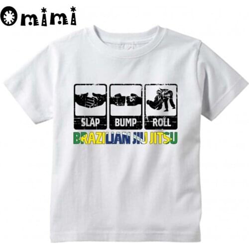 Kids Cute Cartoon JIU JITSU Design T Shirt Boys/Girls Great Kawaii Short Sleeve Tops Childrens Funny T-Shirt,ooo3054