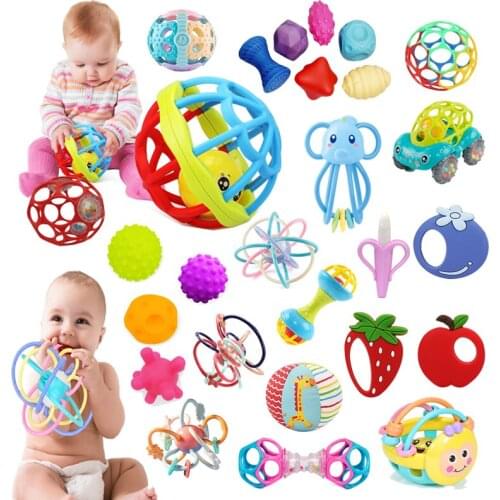 Children ball hand sensory baby toy rubber Textured Multi tactile senses touch toys baby training Massage soft balls