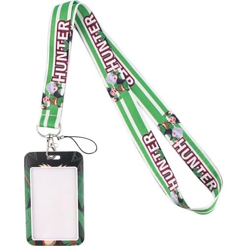 DZ1231 HUNTER×HUNTER Anime Lanyard for keys ID Card Gym Mobile Phone Straps USB badge holder DIY Hang Rope Lariat Lanyard