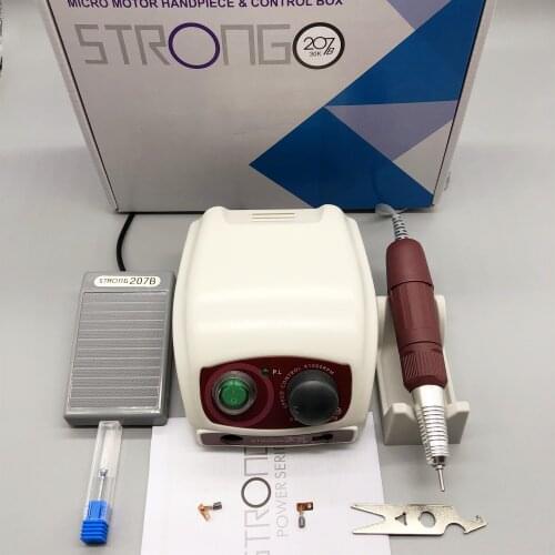 STRONG 210 new micro motor phone 35000RPM STRONG 207B control box electric nail drill manicure tool nail equipment