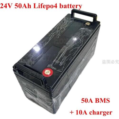 25.6v 24V 50Ah 60AH 80ah 70ah LiFePO4 Power Battery BMS for Boat motor RV Solar Energy power system ups + 10A charger