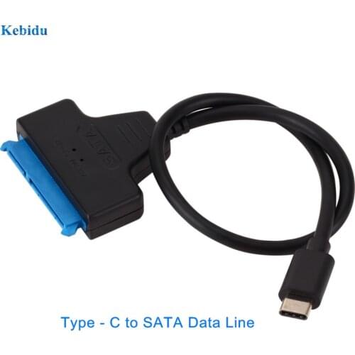 KEBIDU Type - C to SATA Data Line Suport 2.5 Inches External SSD HDD Hard Drive 22 Pin Sata III Cable Sata 3.0 Adapter