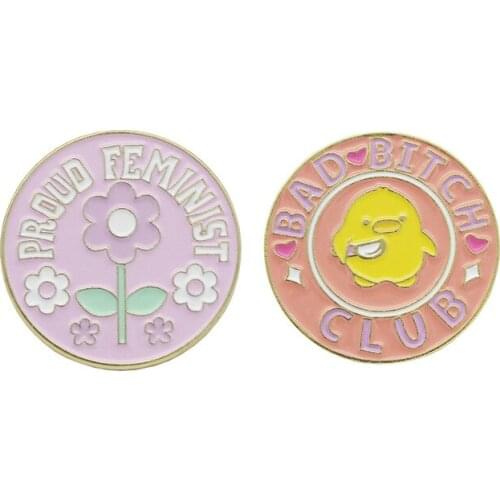 Cute DuckHard Enamel Pins Plant Flowers Brooches Women Men Lapel Badges Backpack Collar Fashion Jewelry Gifts For Kids Friend