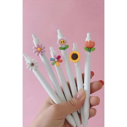 3pcs/set Gel Pen flower lovely Pens Set Stationery School Supplies School Stationery Office Suppliers Kids Gifts