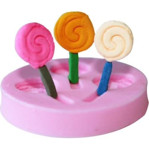 Lollipop Shape 3D Silicone Cake Mold Cartoon Figre/cake Tools Soap Mold Fondant Sugar Craft Cake Decoration Tools Cake Tools