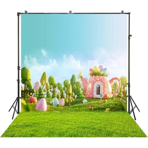 Easter Photography Backdrop Spring Cartoon Eggs Fairy Tale Newborn Baby Shower Studio Photo Booth Background Customize Props4930