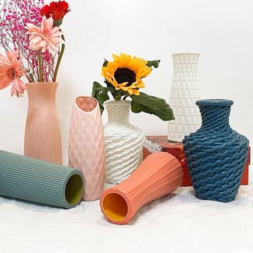 Simple Mo Landi plastic vase hydroponics creative small fresh vase ornaments living room vase