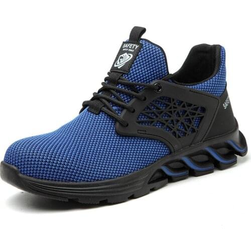 Unisex Work Safety Shoes Men Boots Steel Toe Construction Sneaker Light Anti-smashing Anti-static Non-slip Indestructible Shoes