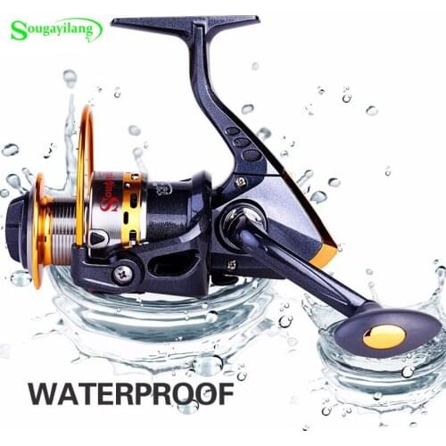 Sougayilang Fishing Reel Spinning for Saltwater Freshwater Fishing Right/left Inter-changeable Handle Full Metal Material