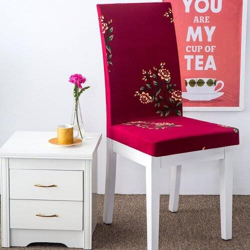 Removable Washable Cozy Stretch Dining Chair Protector Slipcover Cover Kitchen Anti-dirty Elastic Soft Seat Case for Banquet 30